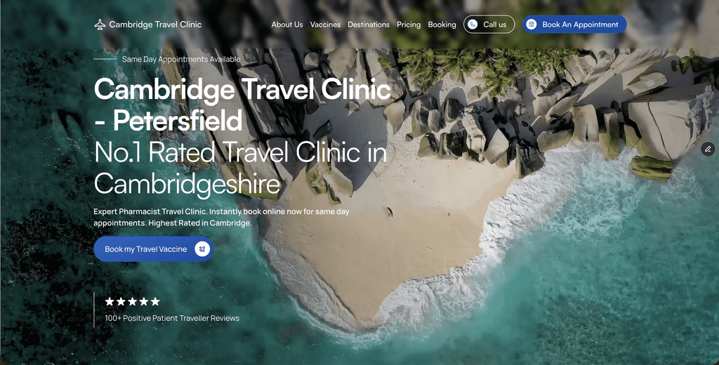 Cambridge Travel Clinic website
