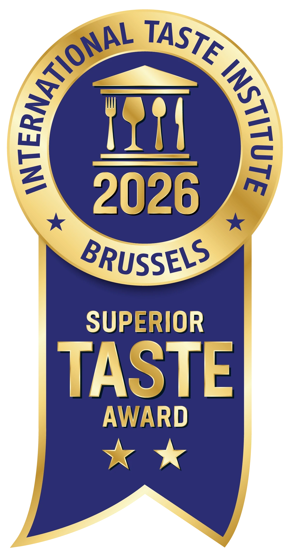 A badge of DISANTINO's International Taste Institute 2026 Award: Two-Star Superior Taste Award
