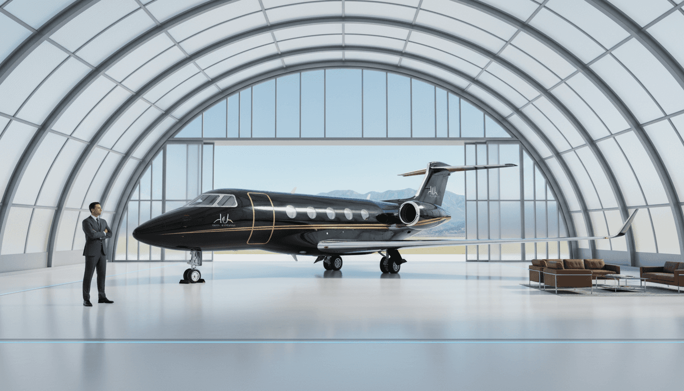 A private plane and its owner in a hangar - personal aircraft ownership