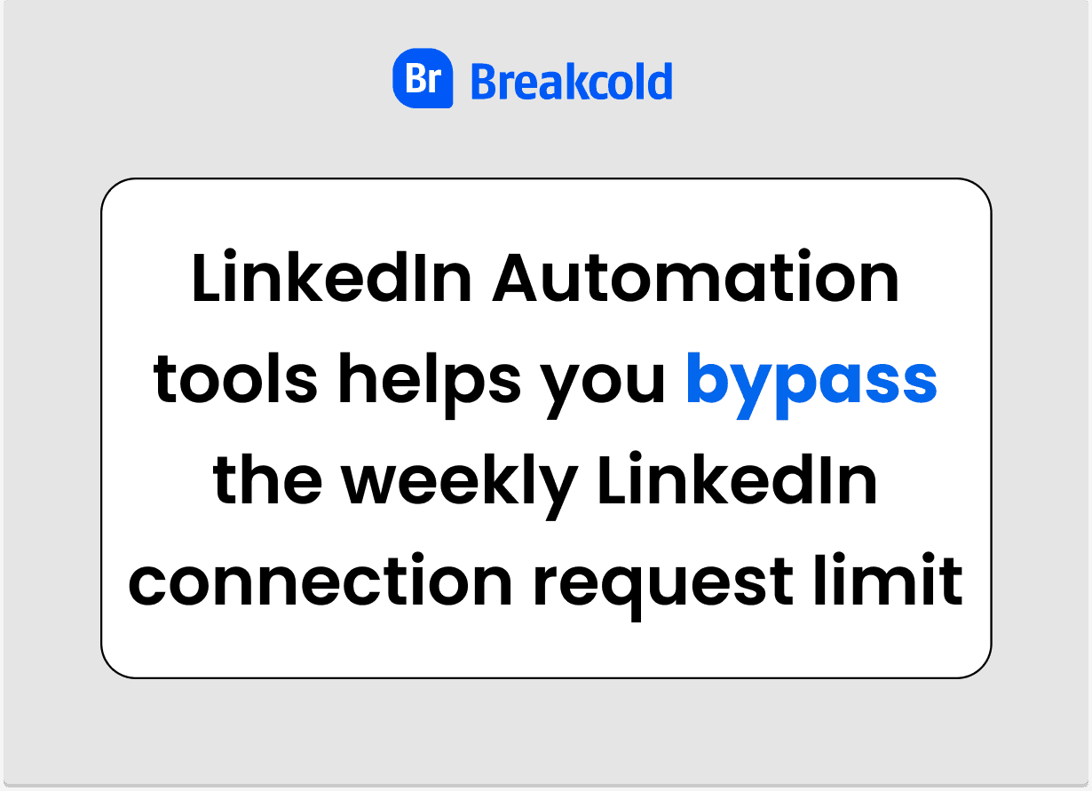 Comment entrer en contact avec quelqu'un sur LinkedIn en contournant la limite des demandes de connexion | Breakcold