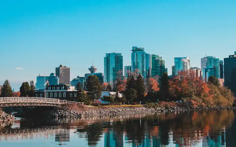 A view of Vancouver from Stanely Park.