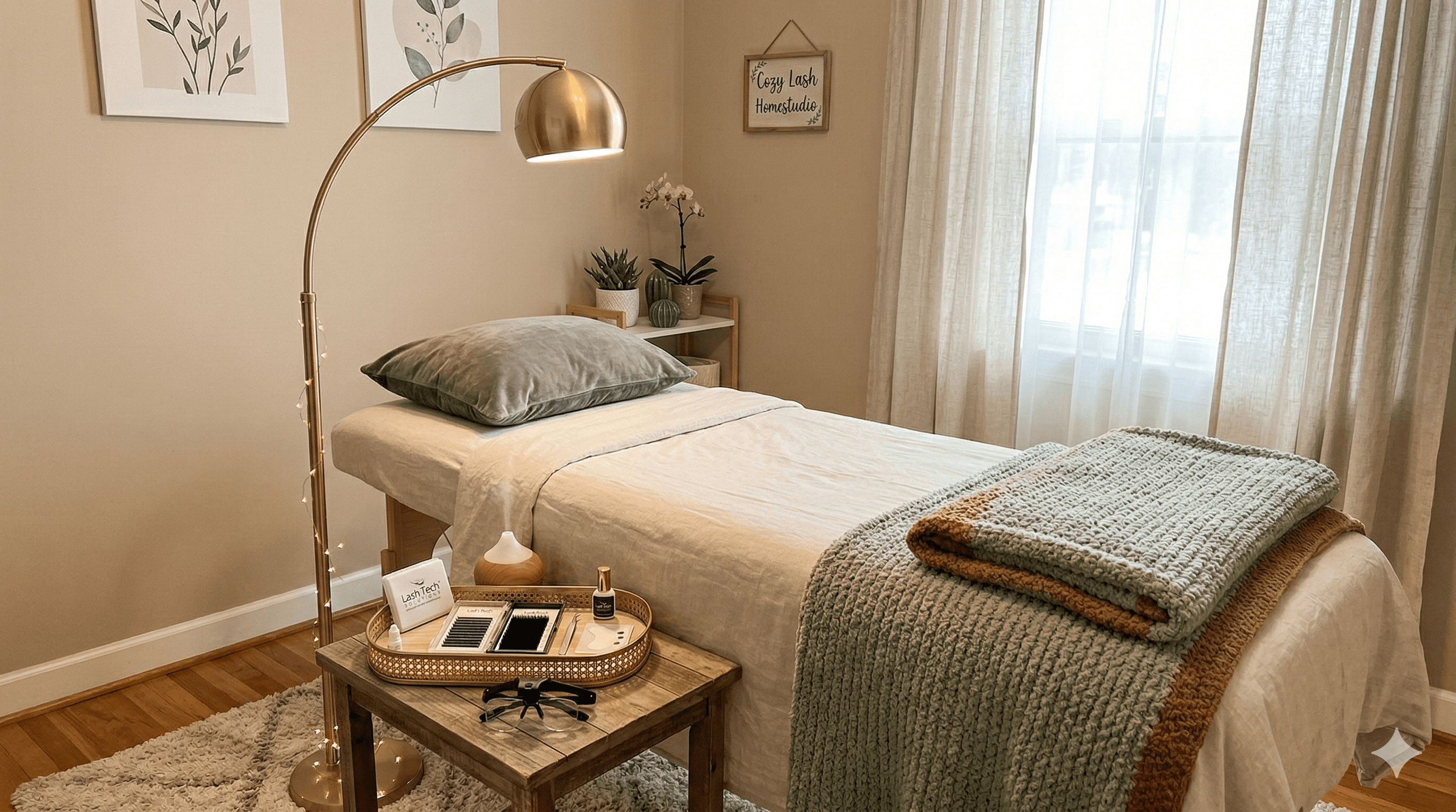 Drone shot of a running track at night
