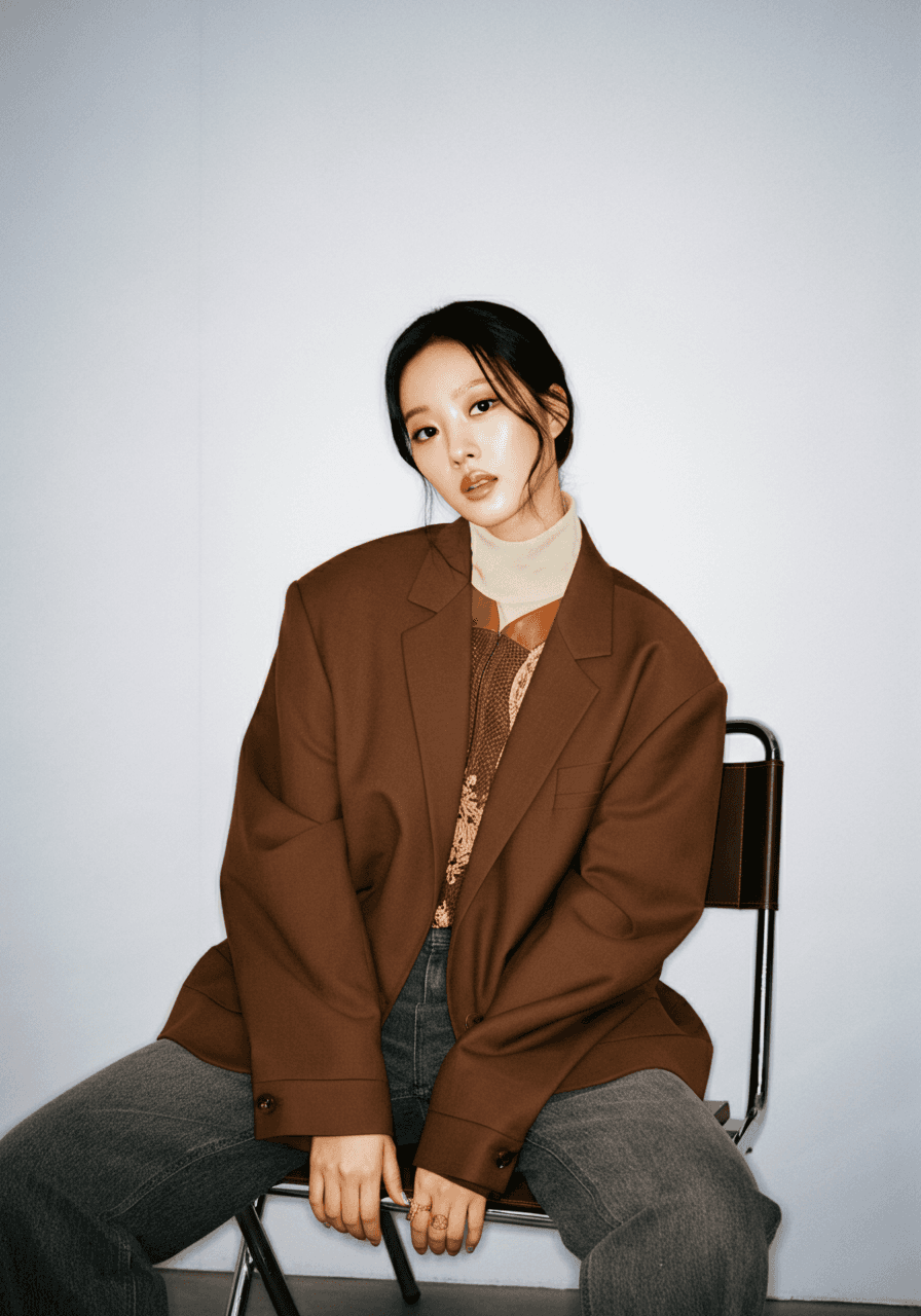 Girl wear layer coat