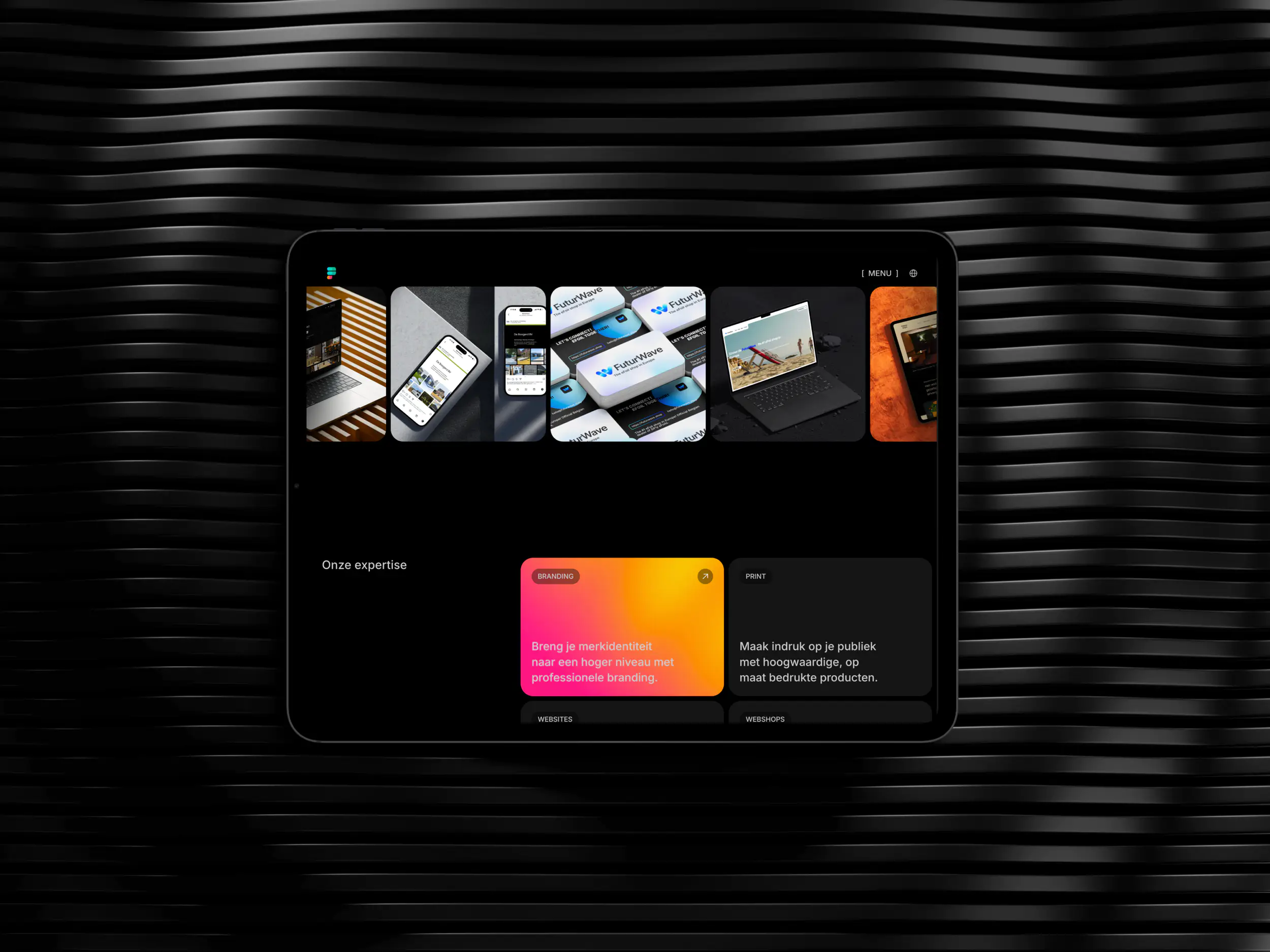 Mockup voor de over ons-pagina van FuturPhase.