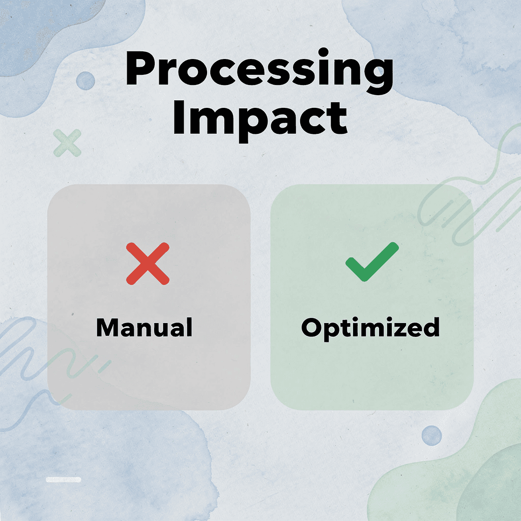 Before and after comparison of manual versus optimized information processing - How to Process Information Faster