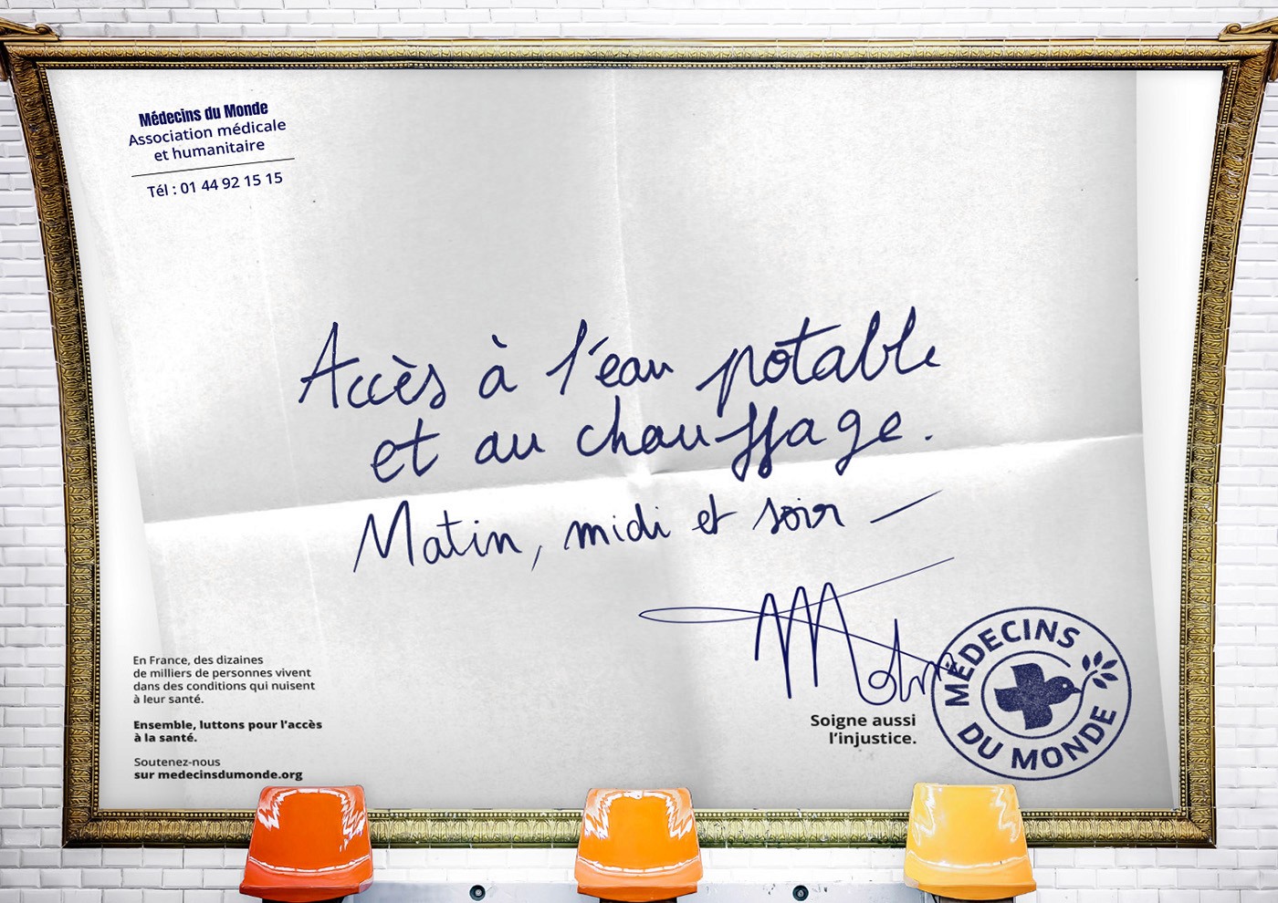 Campagne Médecins du Monde Grand Prix Affichage Mlle Pitch Awards 2023