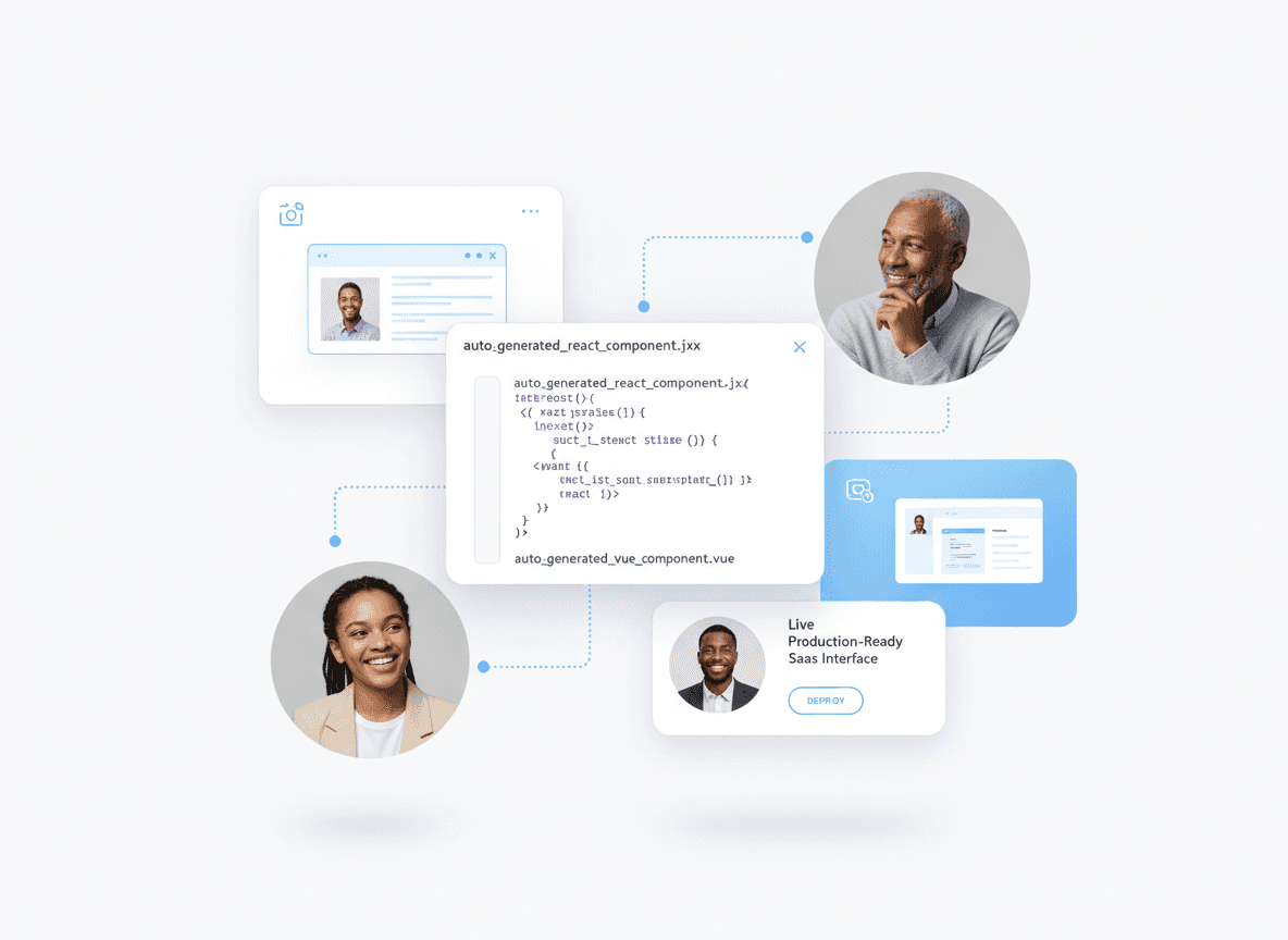 AI-augmented SaaS frontend development with auto-generated React and Vue components for faster product launches
