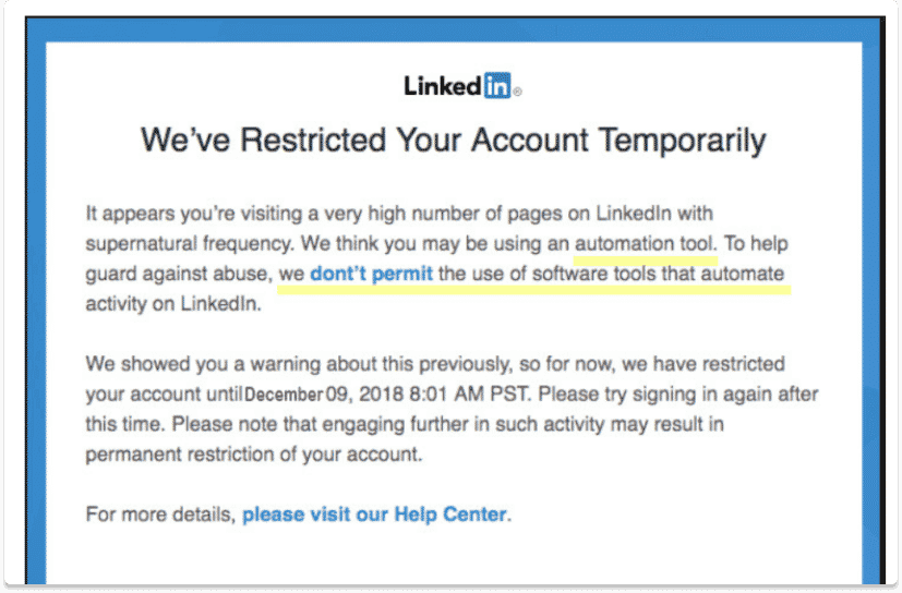 Is LinkedIn Prospecting Automation Illegal? Account banned | Breakcold