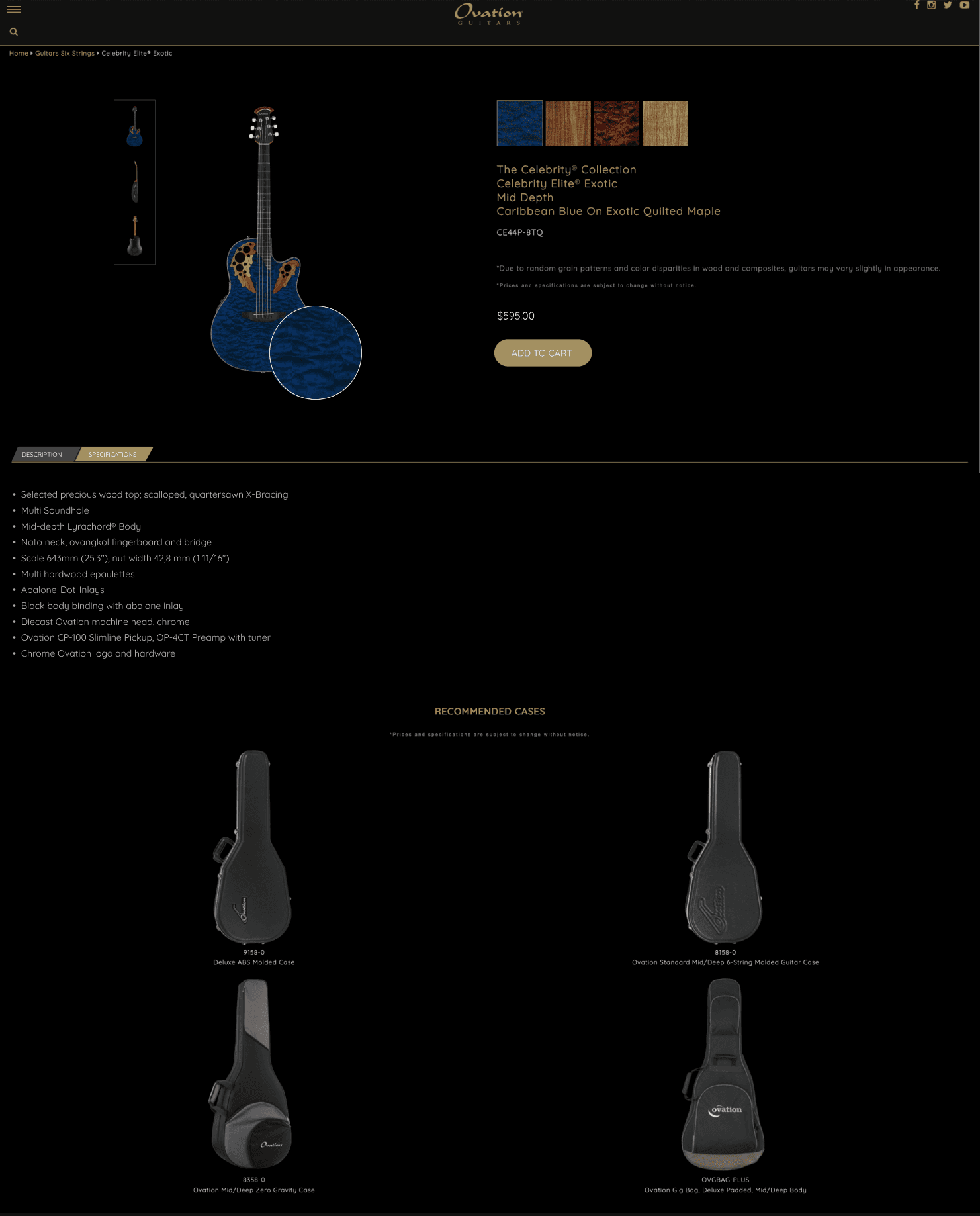 Ovation Product Page