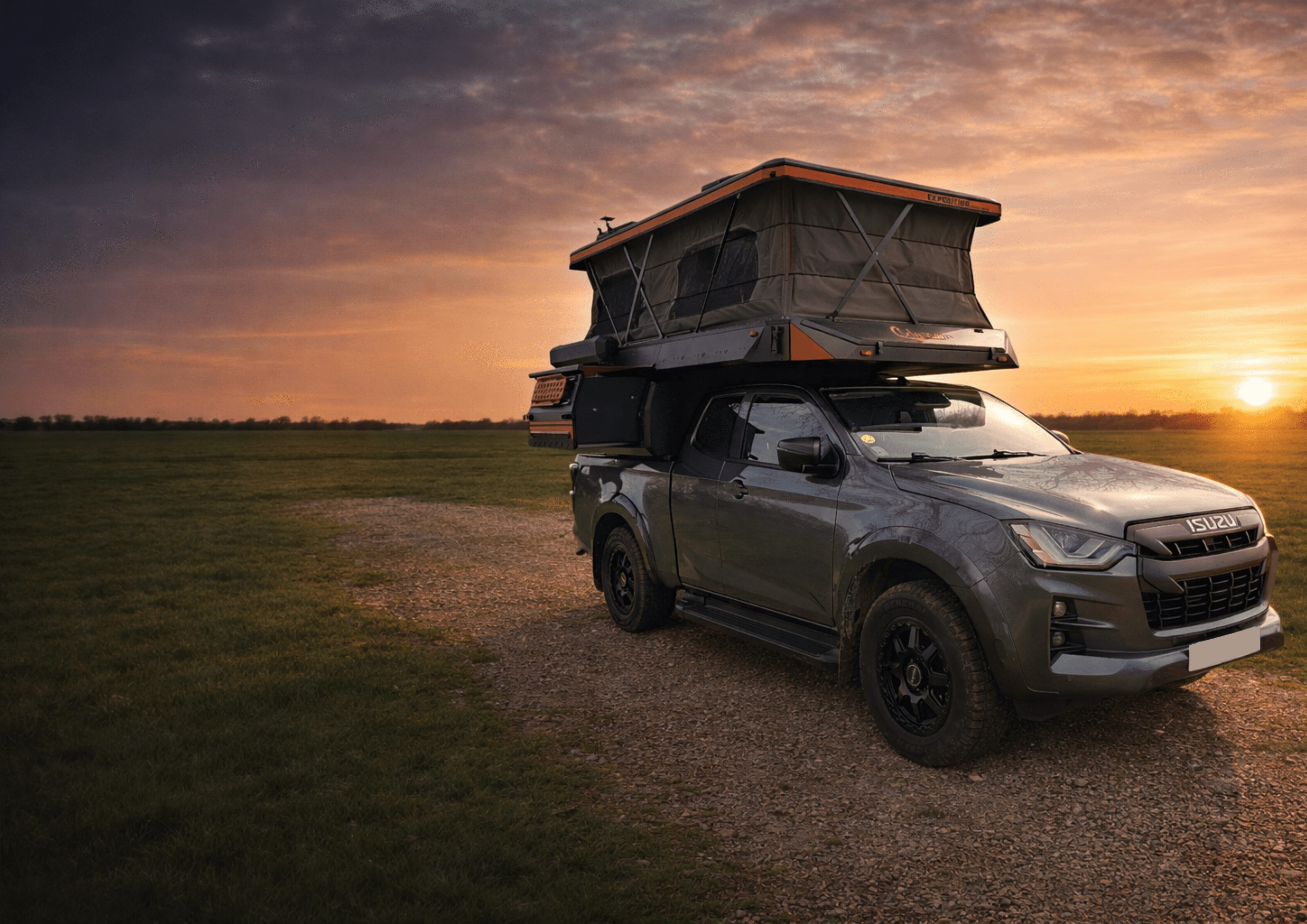 Dynamic picture of a cyclist riding downhill
