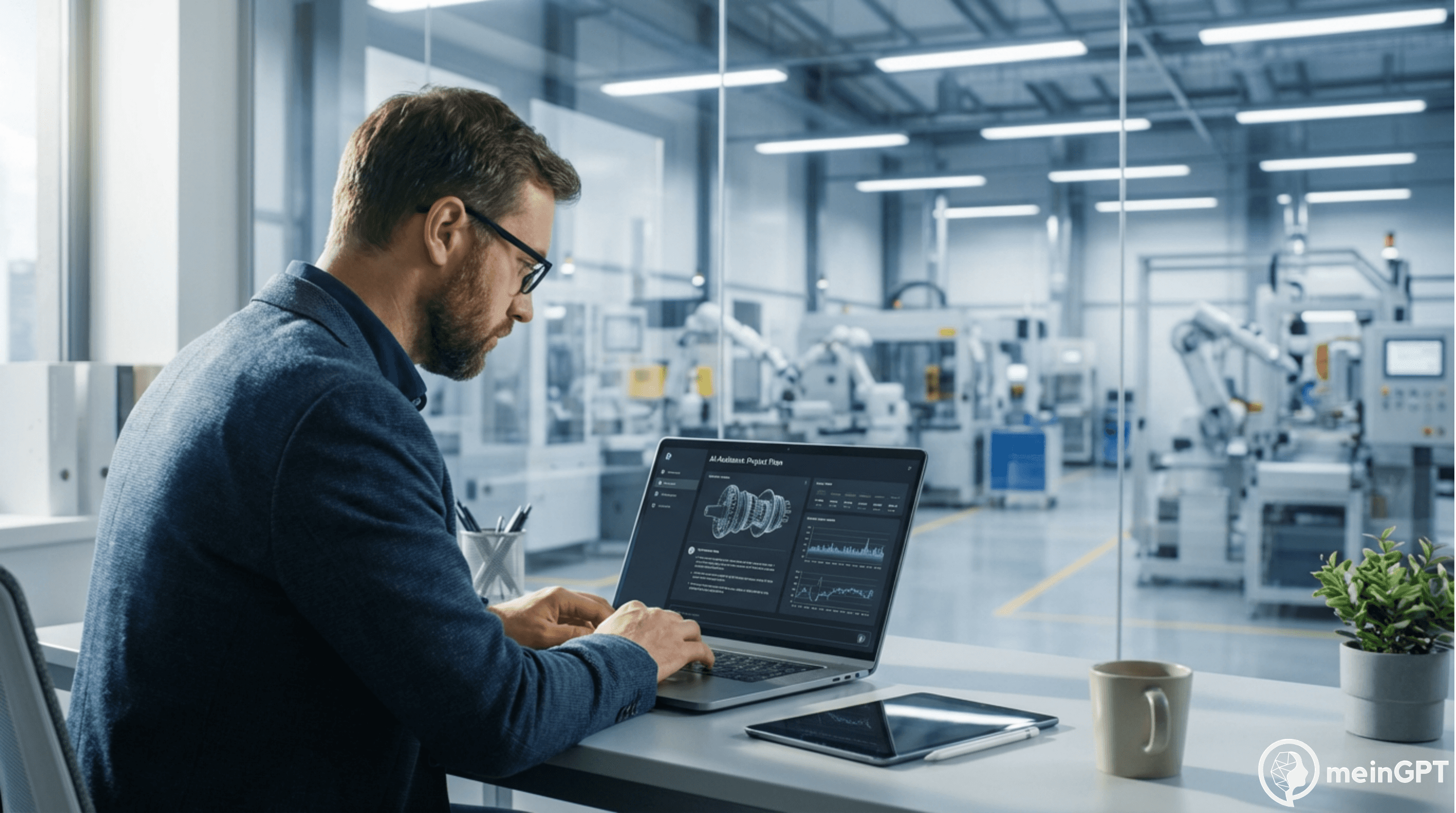 Ingenieur nutzt Plotdesk Alternative meinGPT zur Dokumentenanalyse