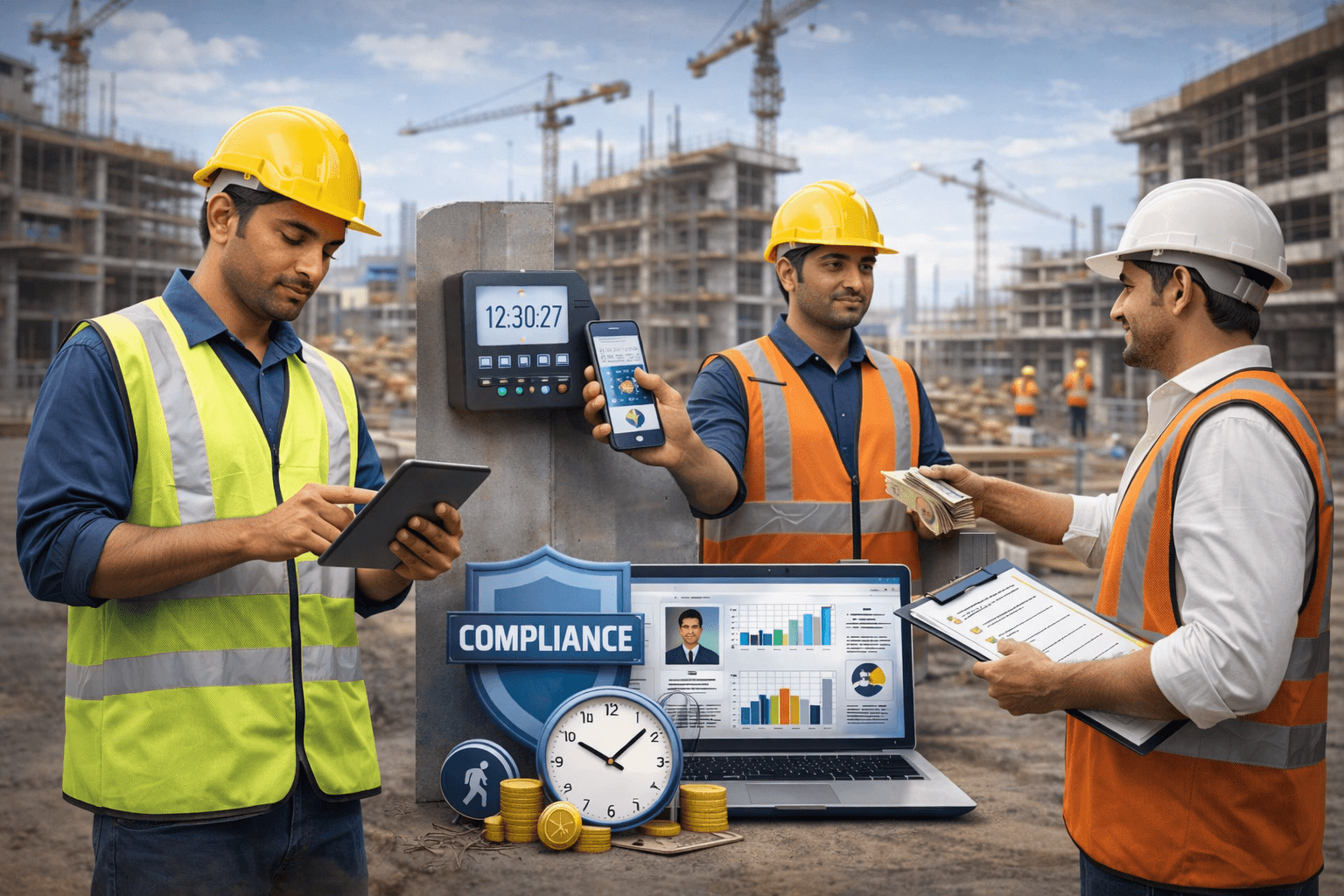 Construction Labour Compliance & Workforce Tracking Platform India