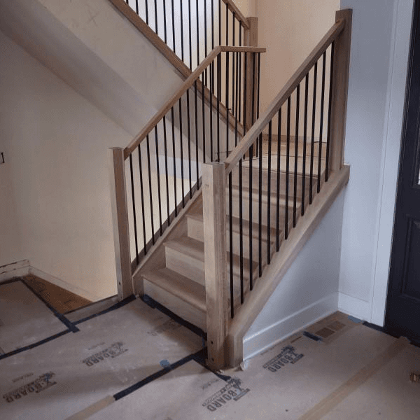 New stair and railing installation done by our finish carpenter.