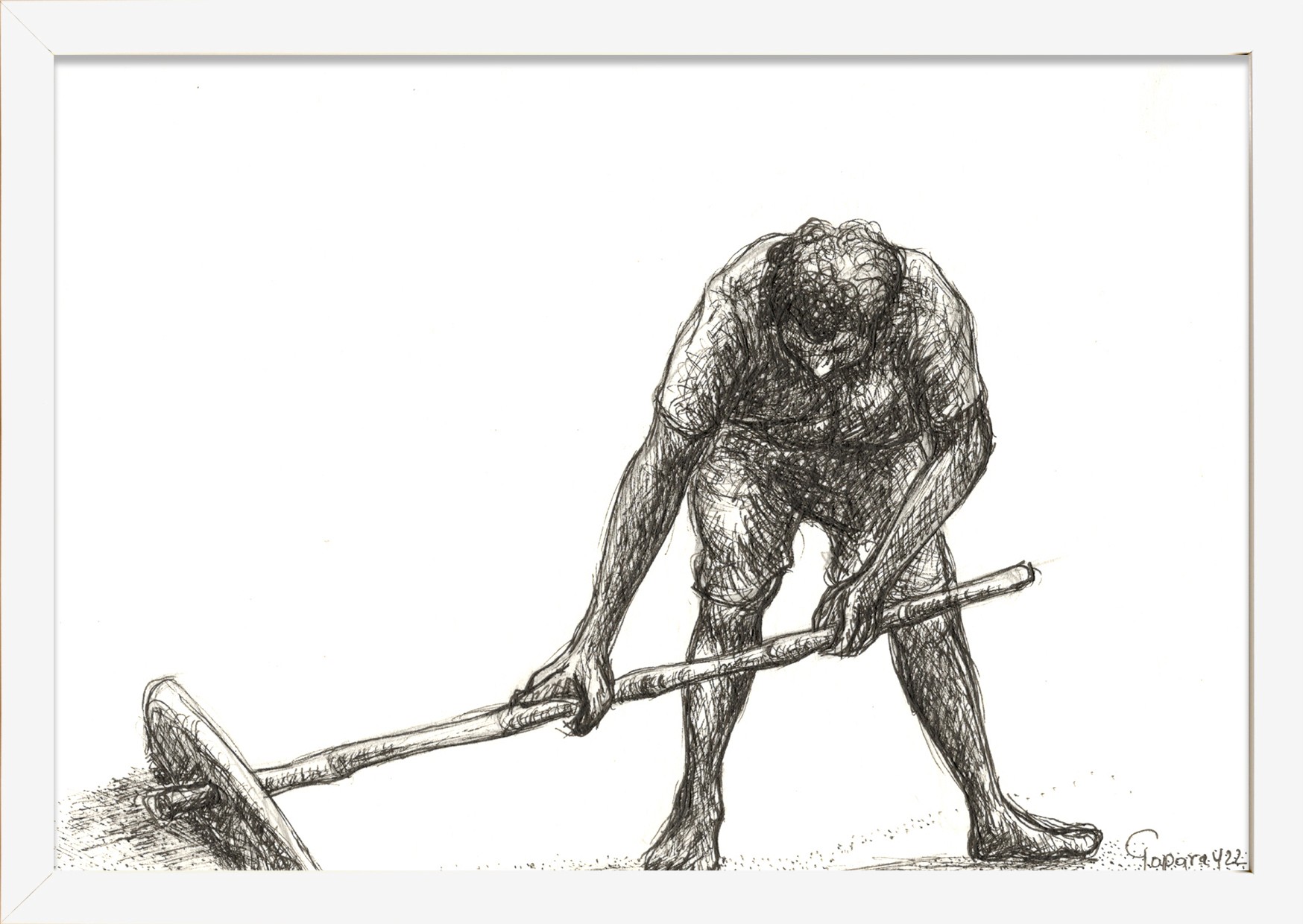 herd of sheep on road painting