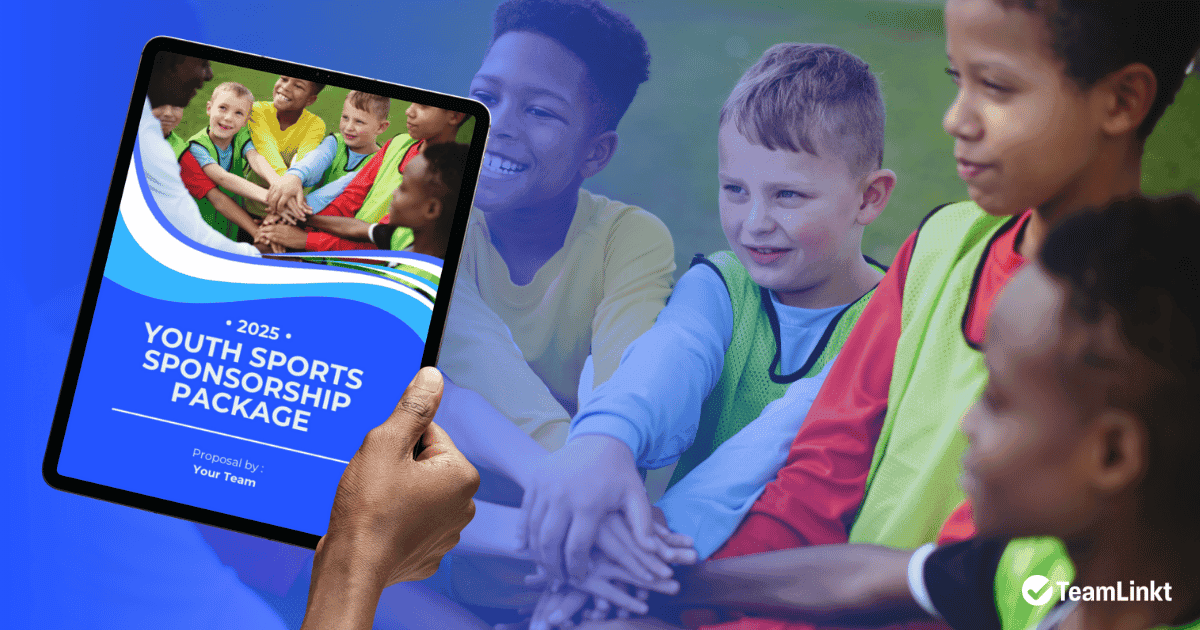 A Youth Sports Sponsorship Package in PDF Form on a Tablet