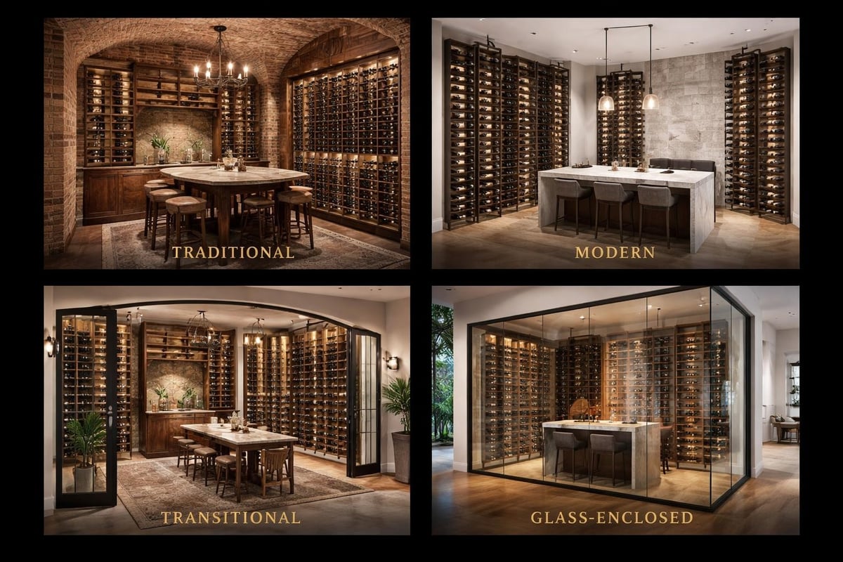 Wine cellar design style options