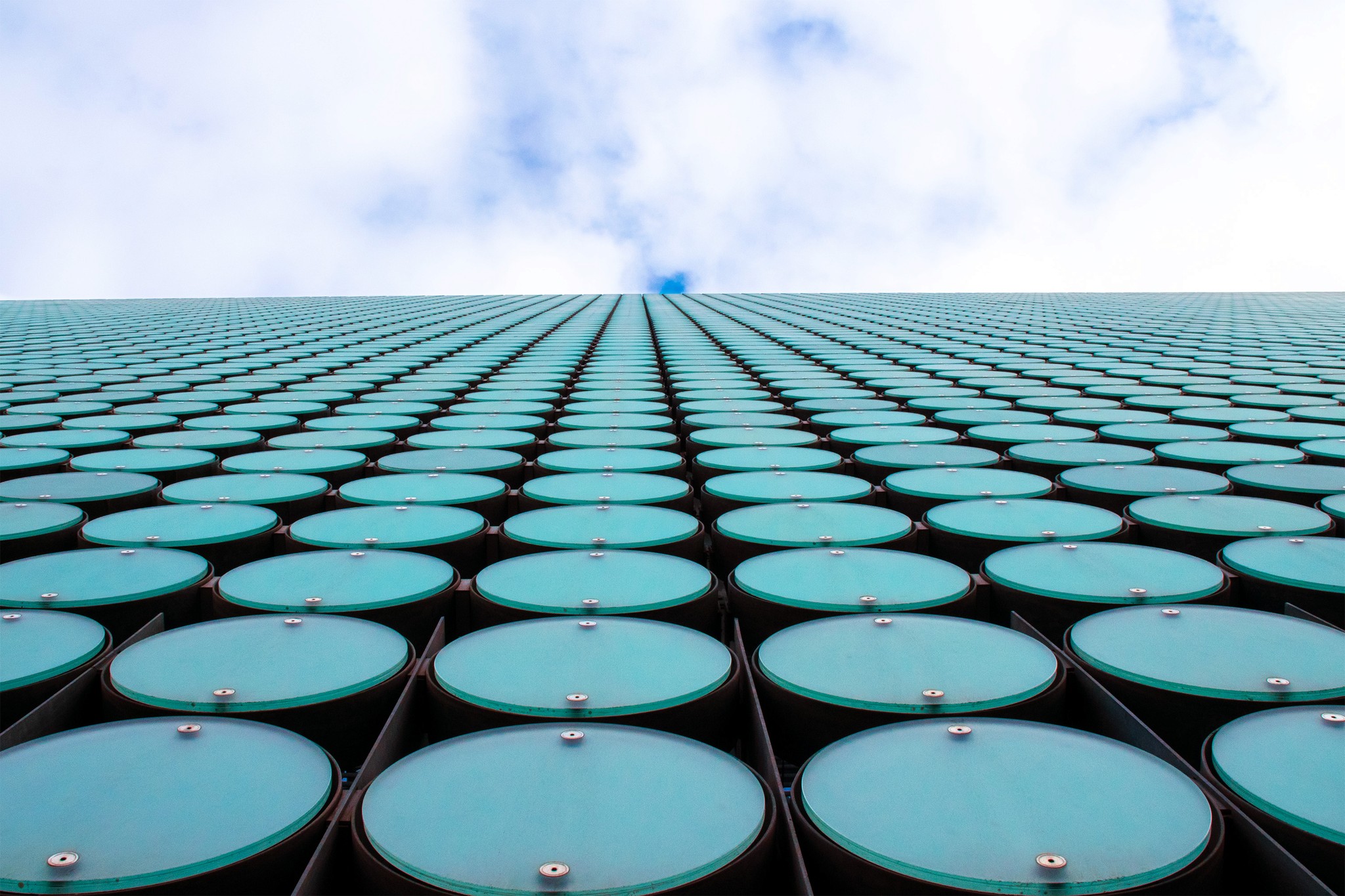 Photo of round glass panels