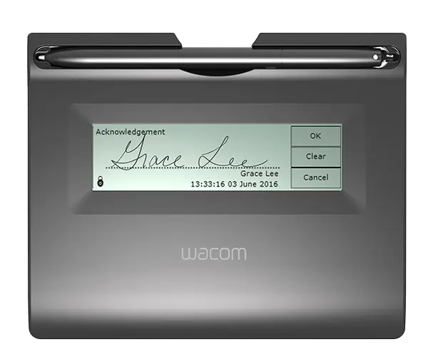 Tableta de semnătură Wacom - STU-300B cu ecran LCD monocrom și stilou fără fir