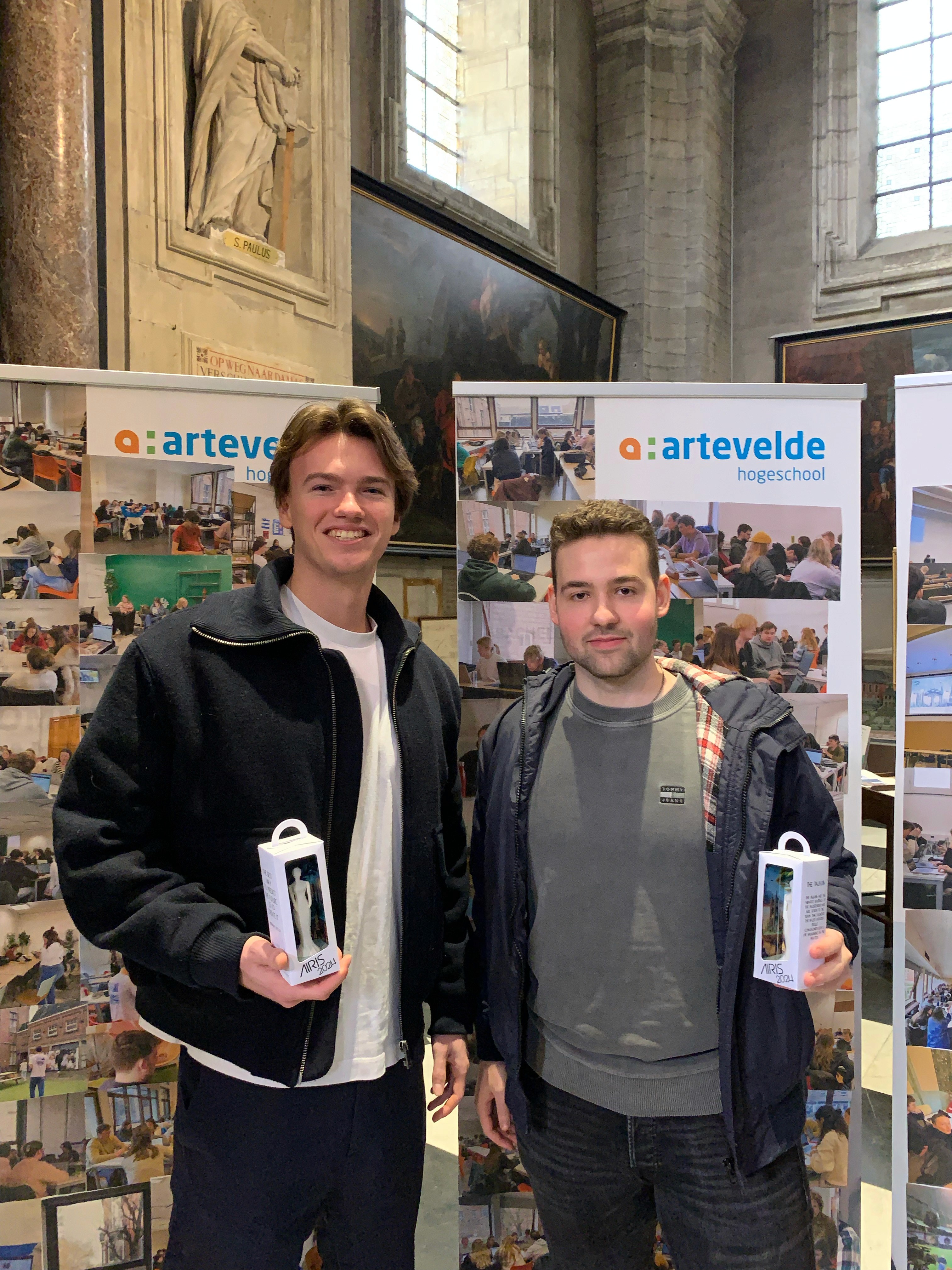 Niels De Maerteleire en Thomas Takacino fotograaf en videograaf AI-week Arteveldehogeschool winnaars