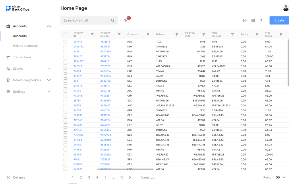 Account Tab