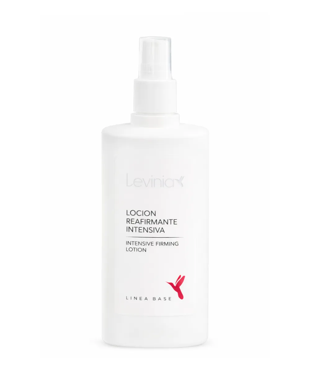 Loción reafirmante intensiva facial Línea Base Levinia para cuidado diario de la piel