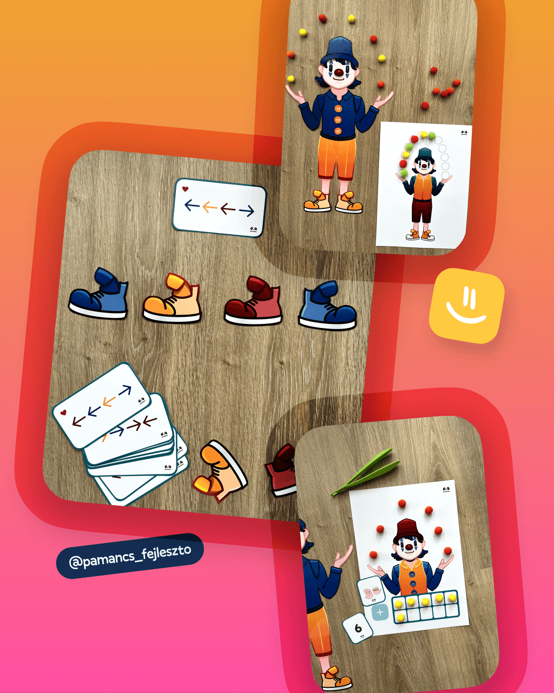 bohócos farsangi játék