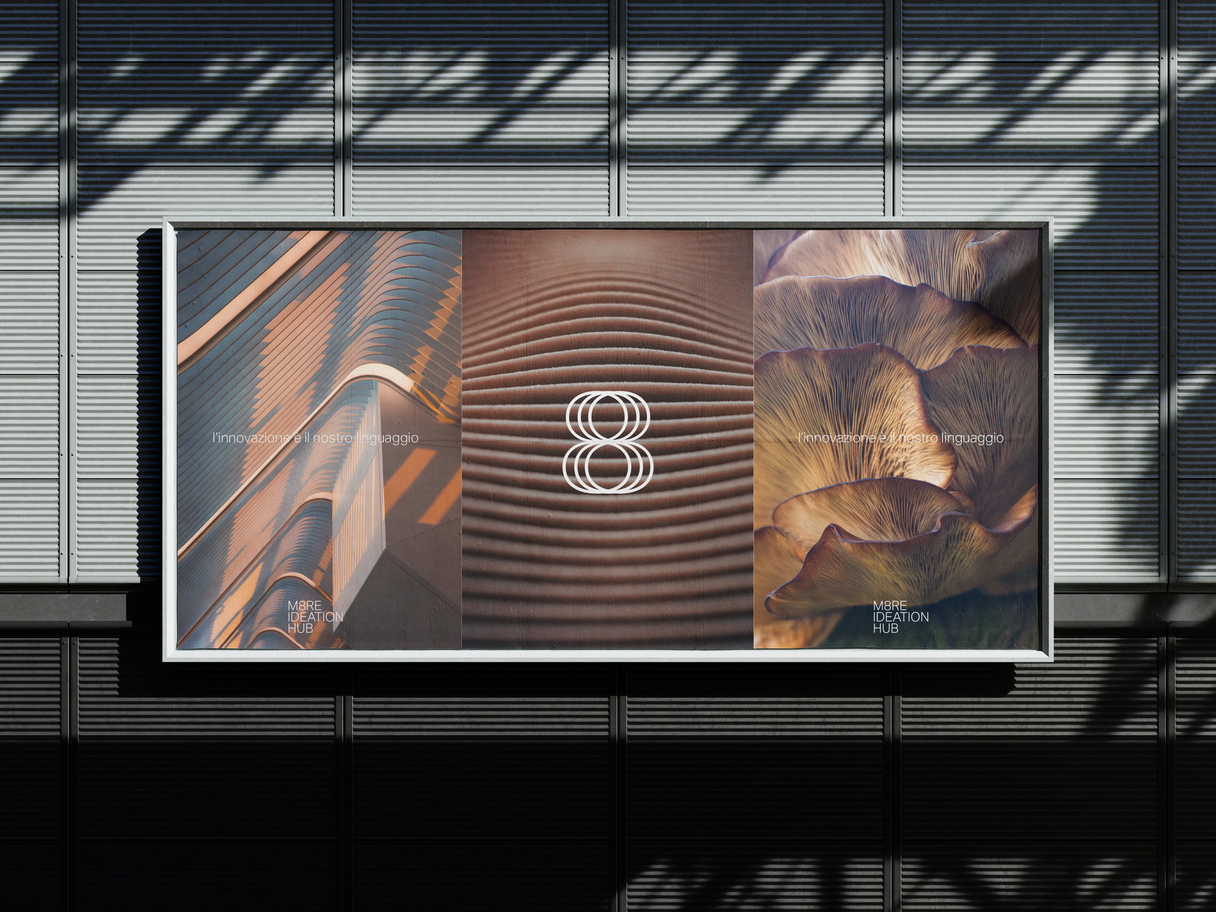 m8re ideation hub cartellone per campagna marketing billboard