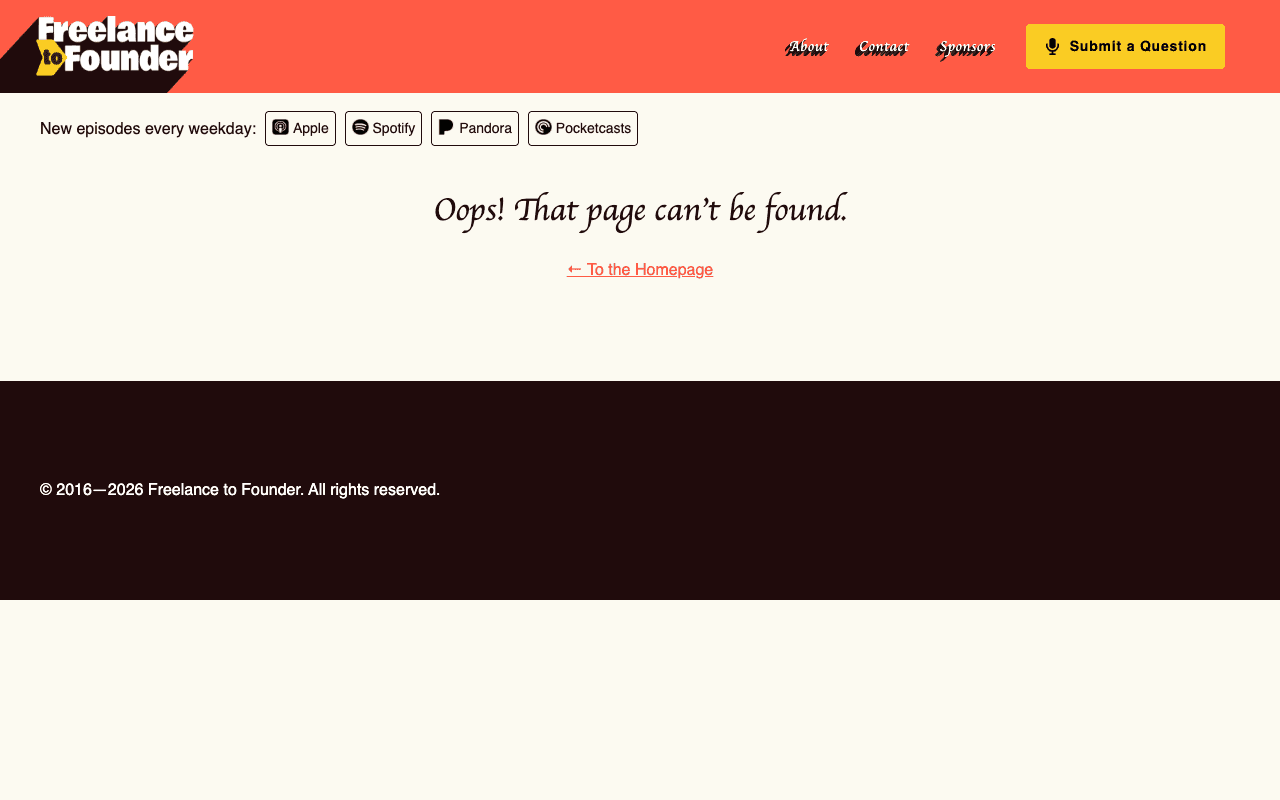 Freelance to Founder екранна снимка