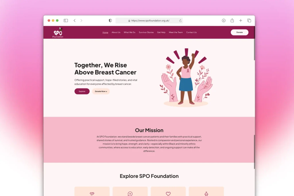mockup image of Digital Infraco client site.