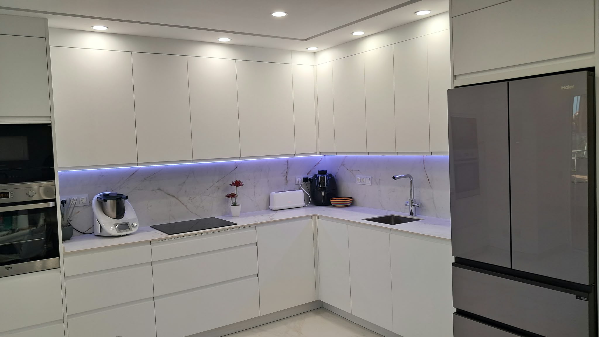 Cocina Blanca con isla