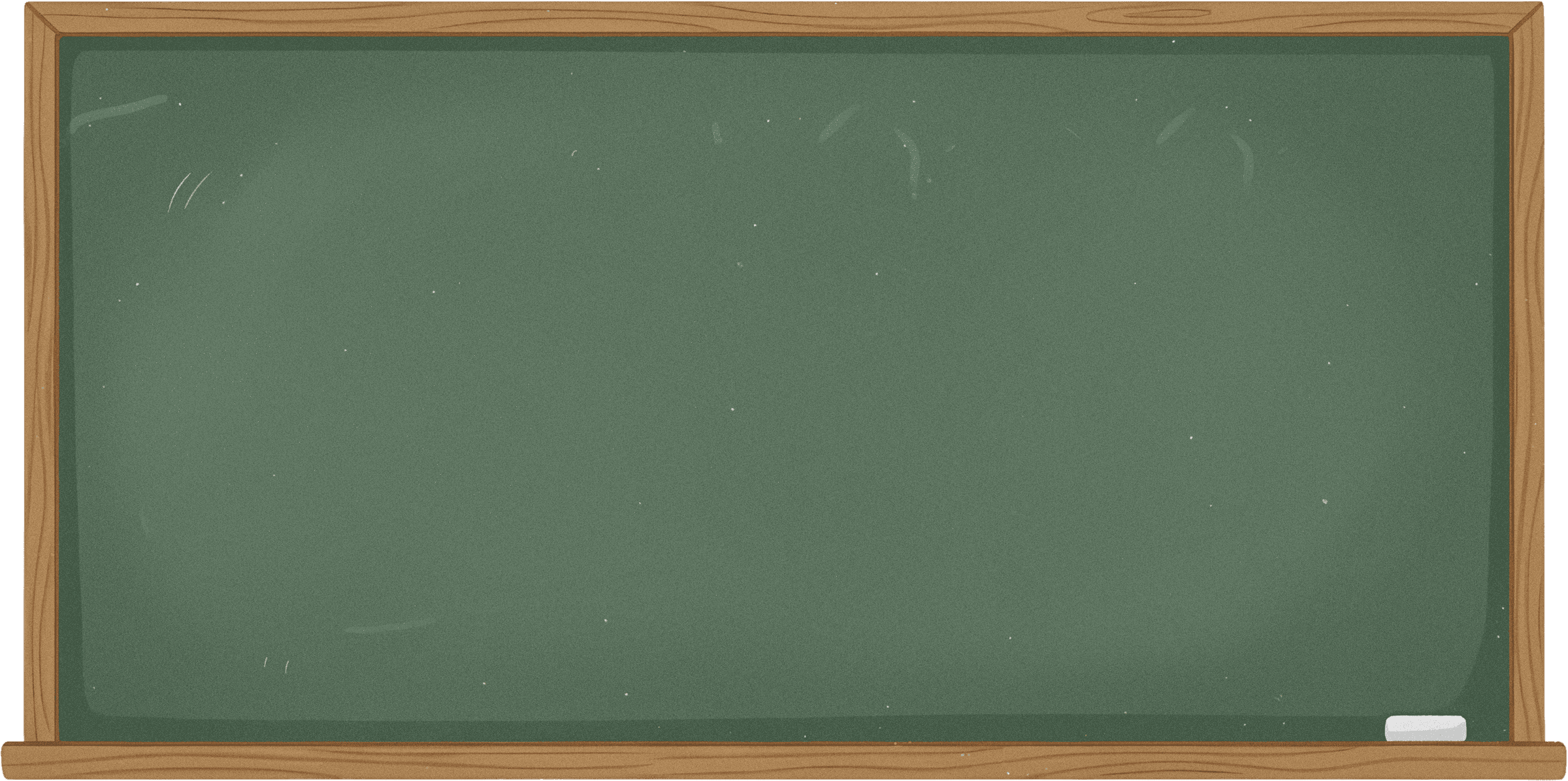 Illustration of a Green Chalkboard with Chalk
