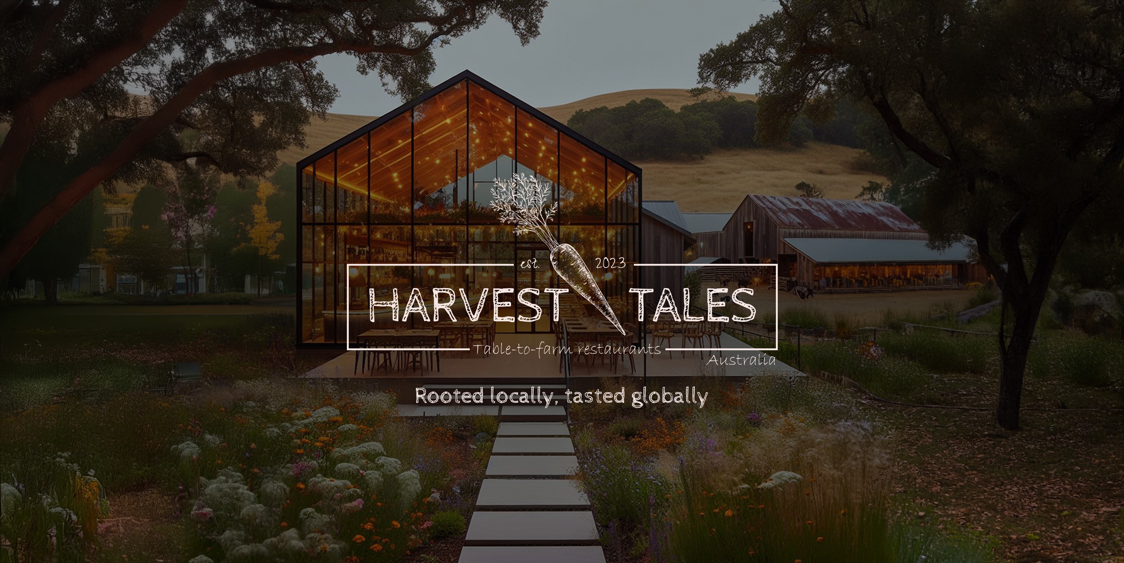 Harvest Tales restaurant brand identity