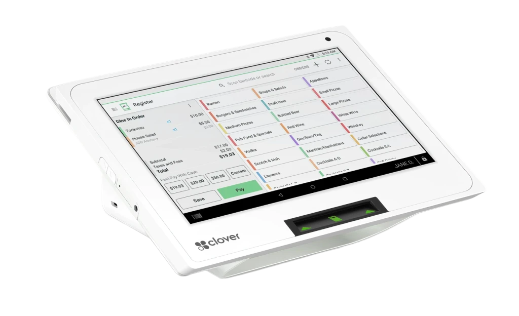 Mini point of sale station by Clover