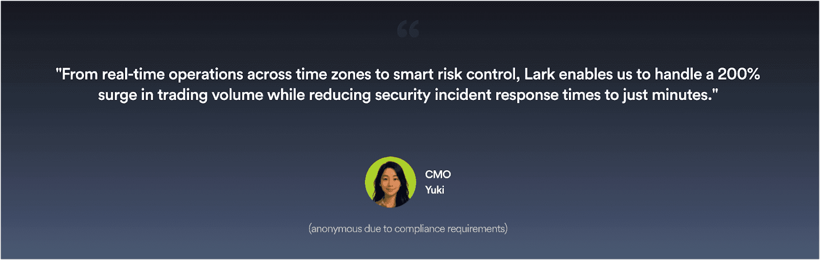 Customer testimonials from the web3 industry