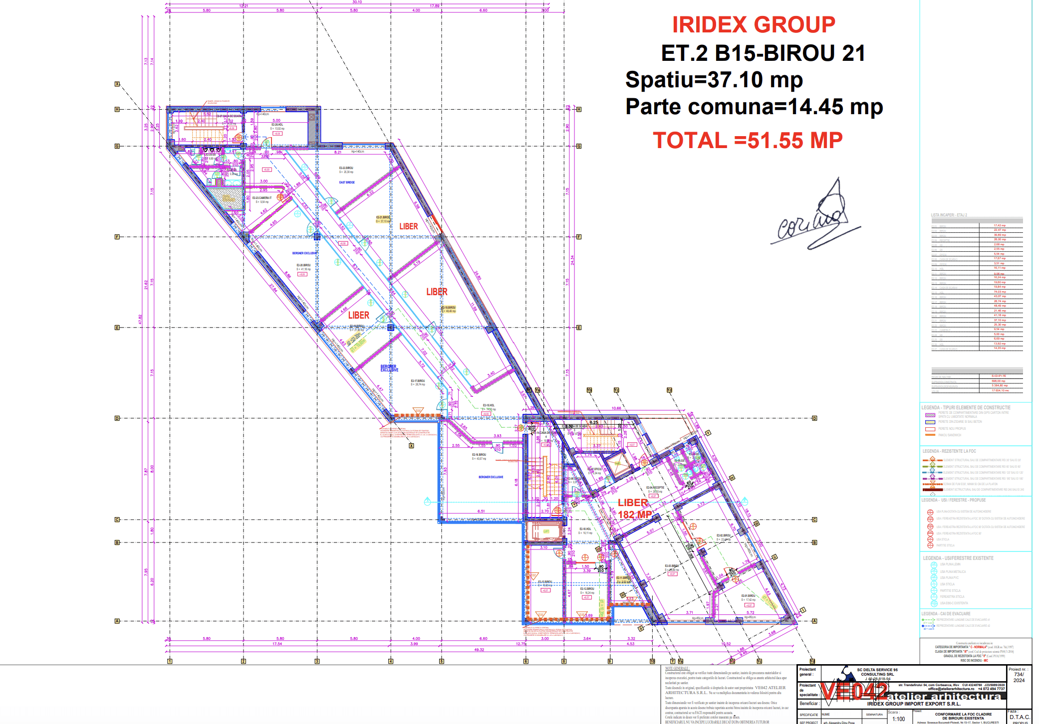 Plan Imobil Iridex Group Etaj 2