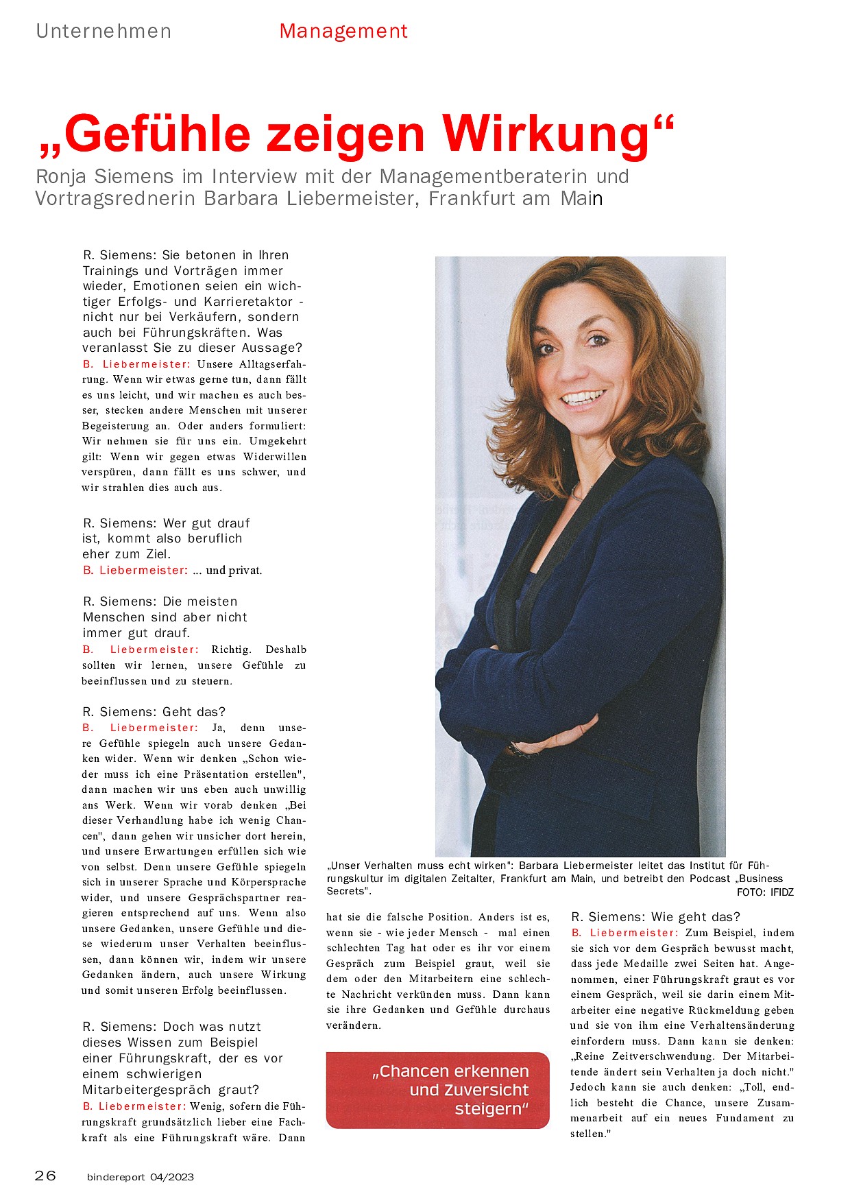 Cover: Gefühle zeigen Wirkung