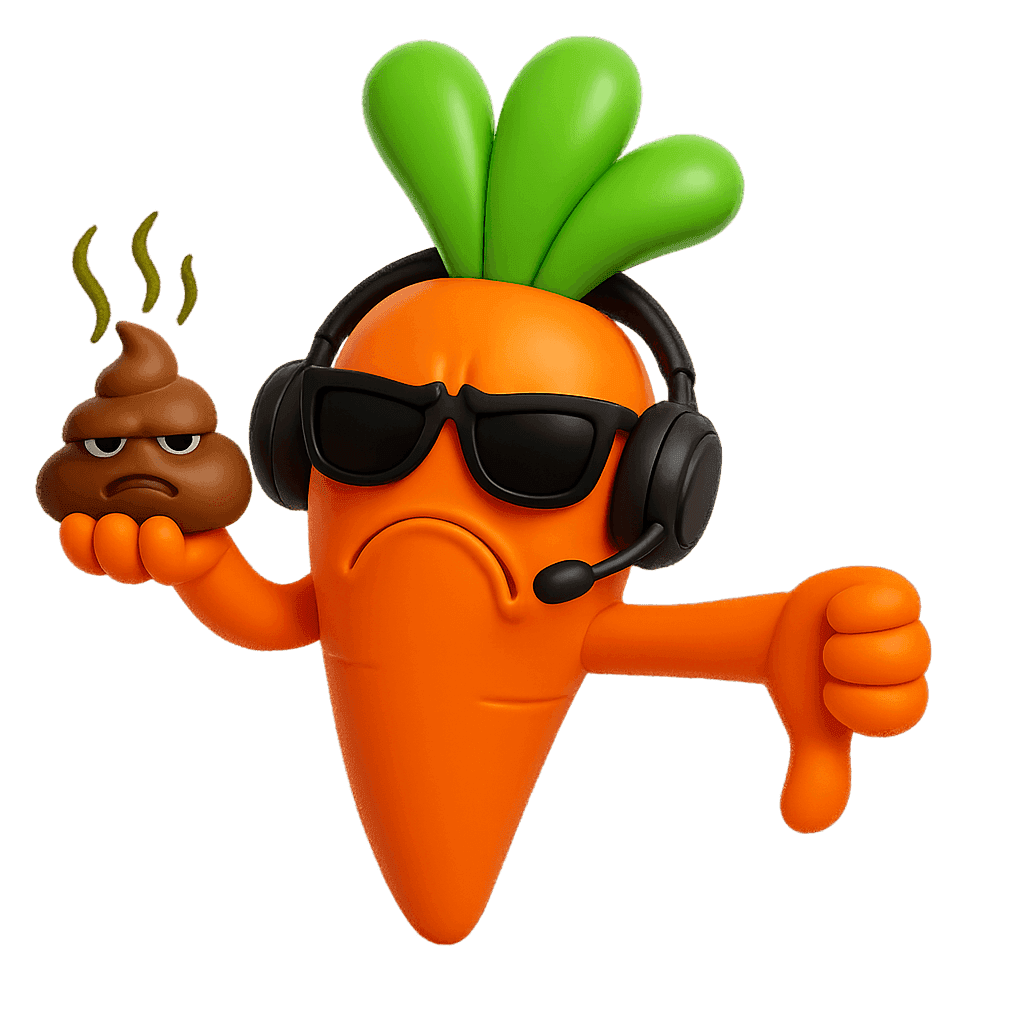 Dekoracija Mrkve dok drži govno