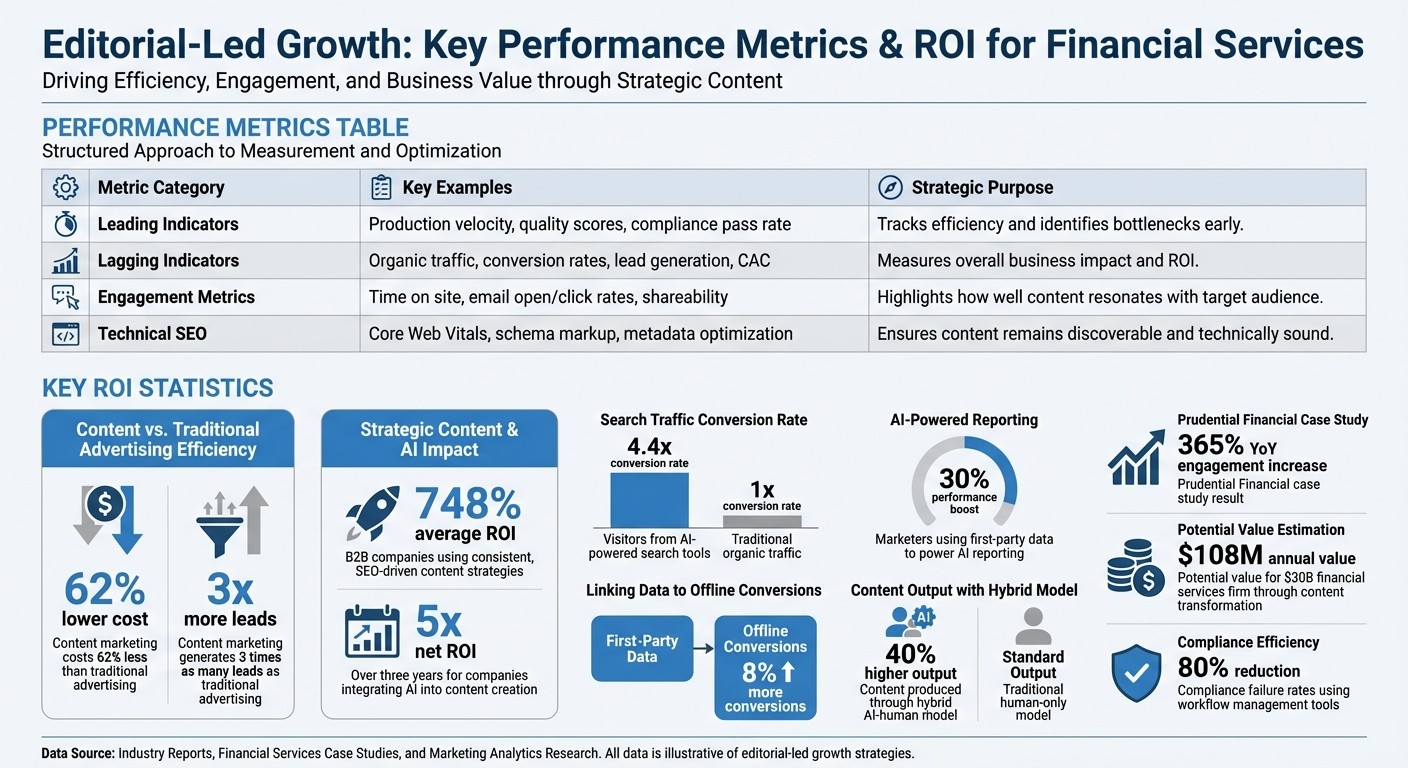 Editorial-Led Growth ROI and Performance Metrics for Financial Services