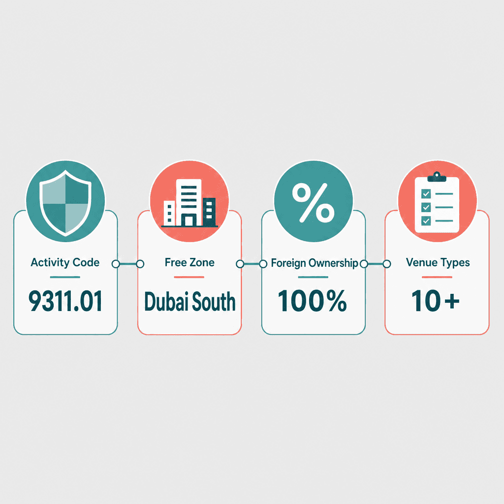 Infographic: Sports Club & Venue Operations Business License in Dubai: Cost and Requirements