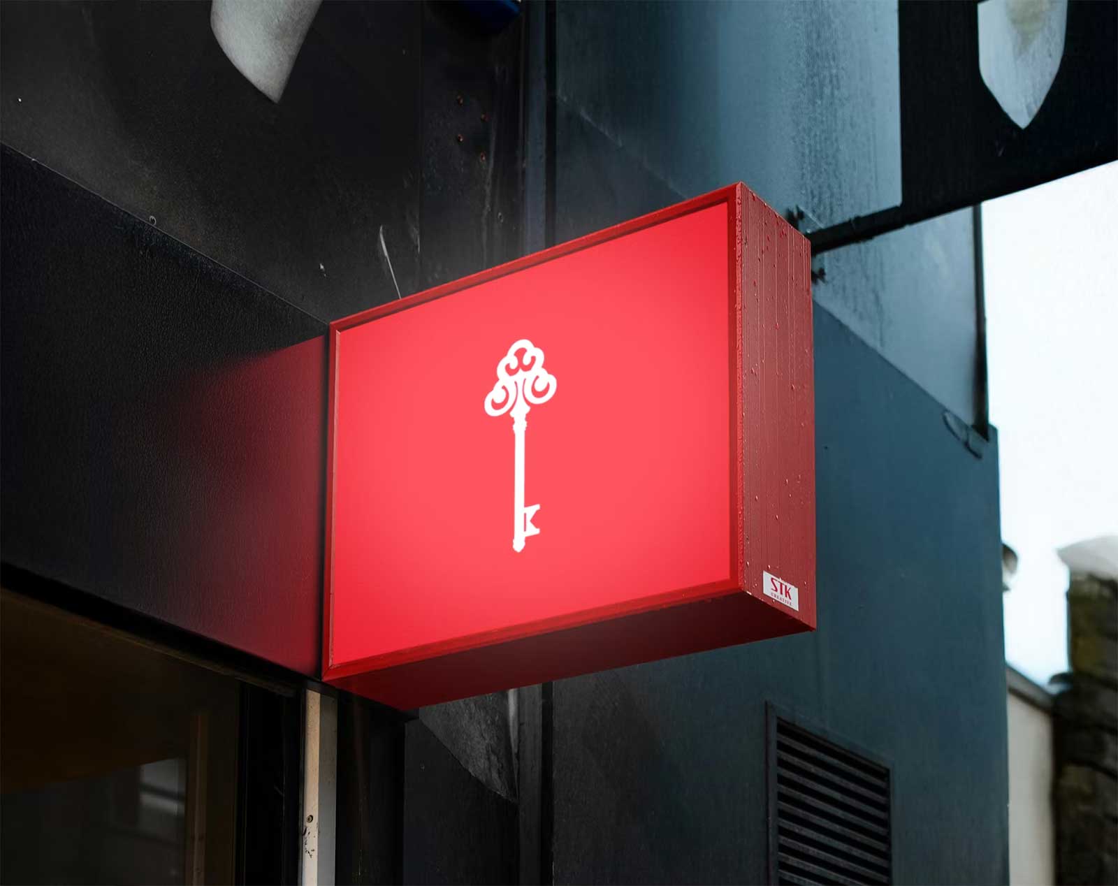 STK Red Outdoor Sign