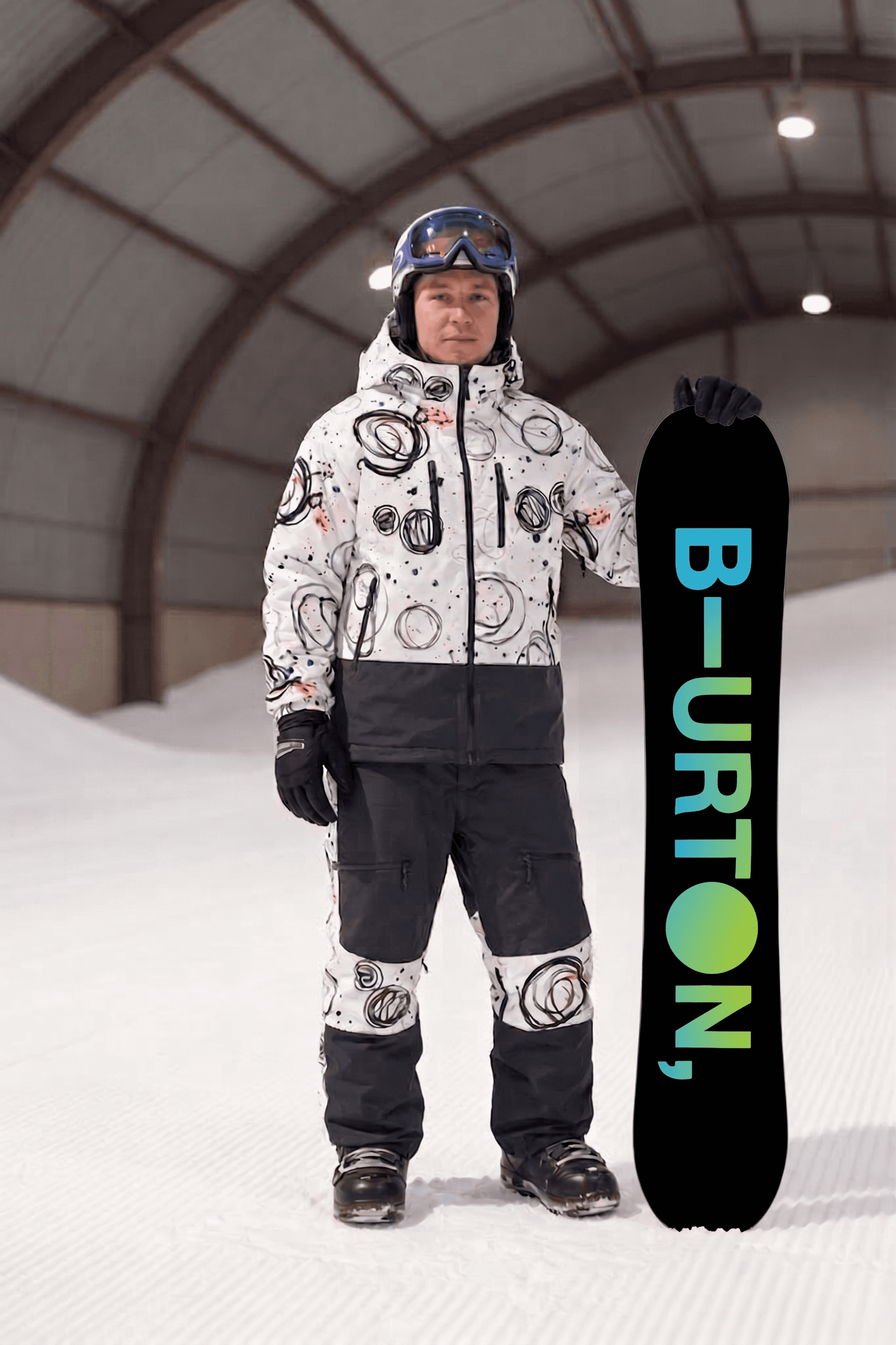 Man with snowboard