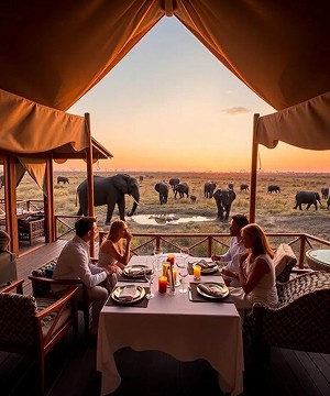 morning breakfast in the garden patio set for breakfast
