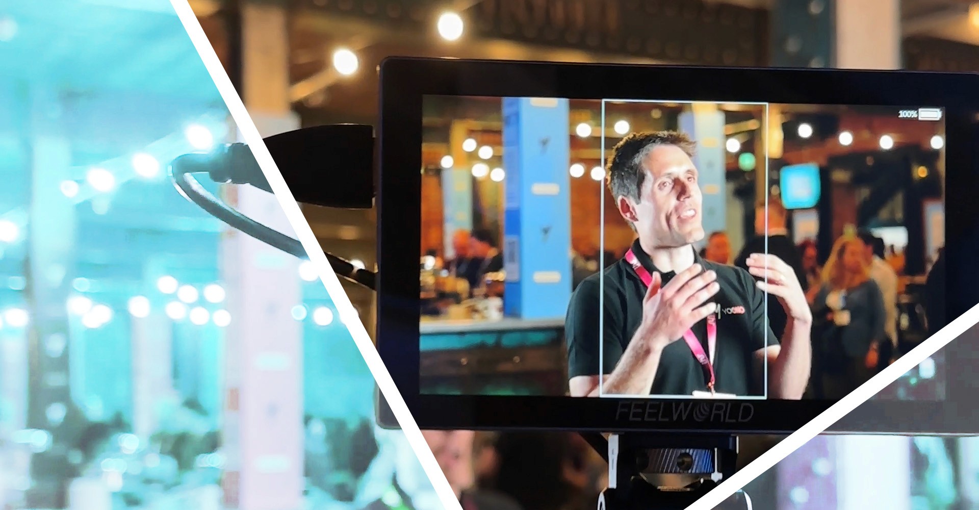 James Clark talking to camera