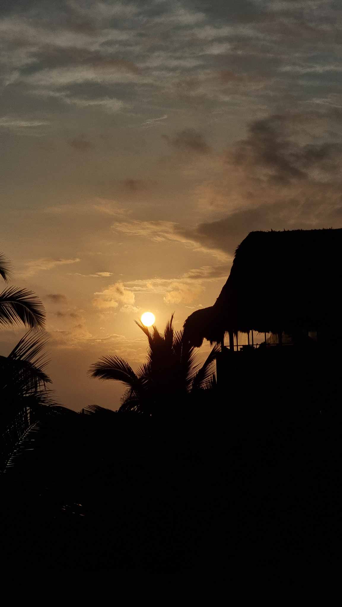 sunset shot hotel island
