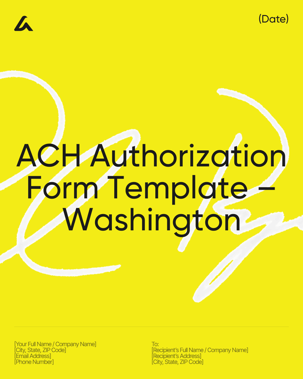 ACH Authorization Form Template – Washington