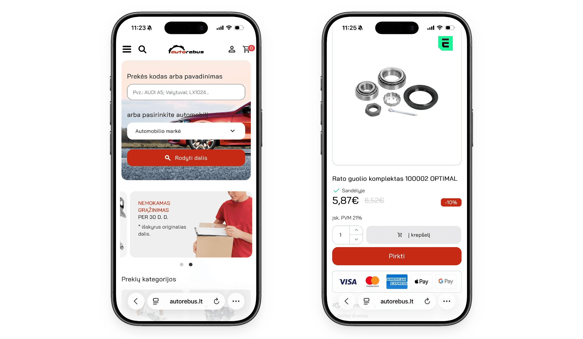 Autorebus mobile screens