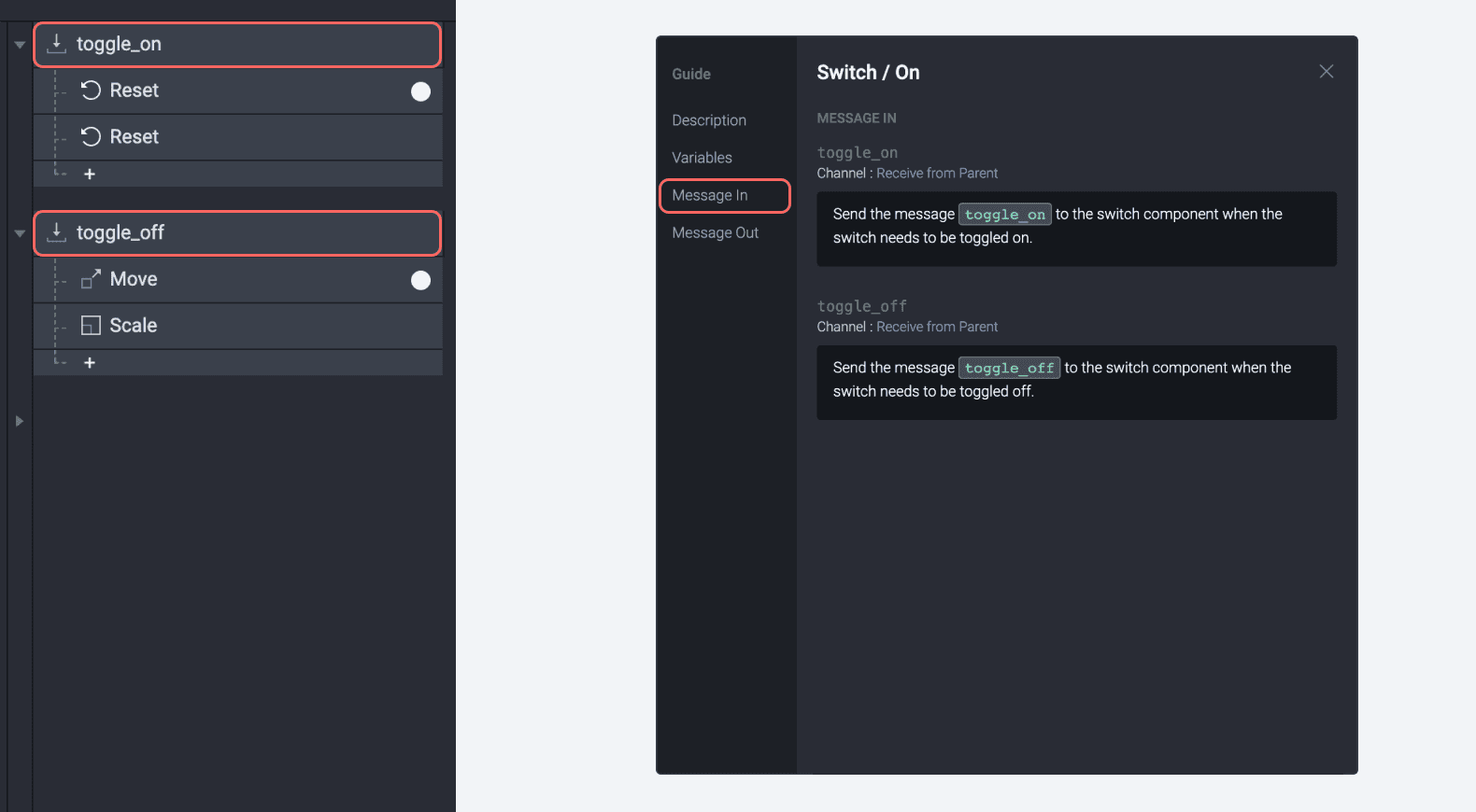 {'_type': 'localeString', 'en': 'component guide message in'}