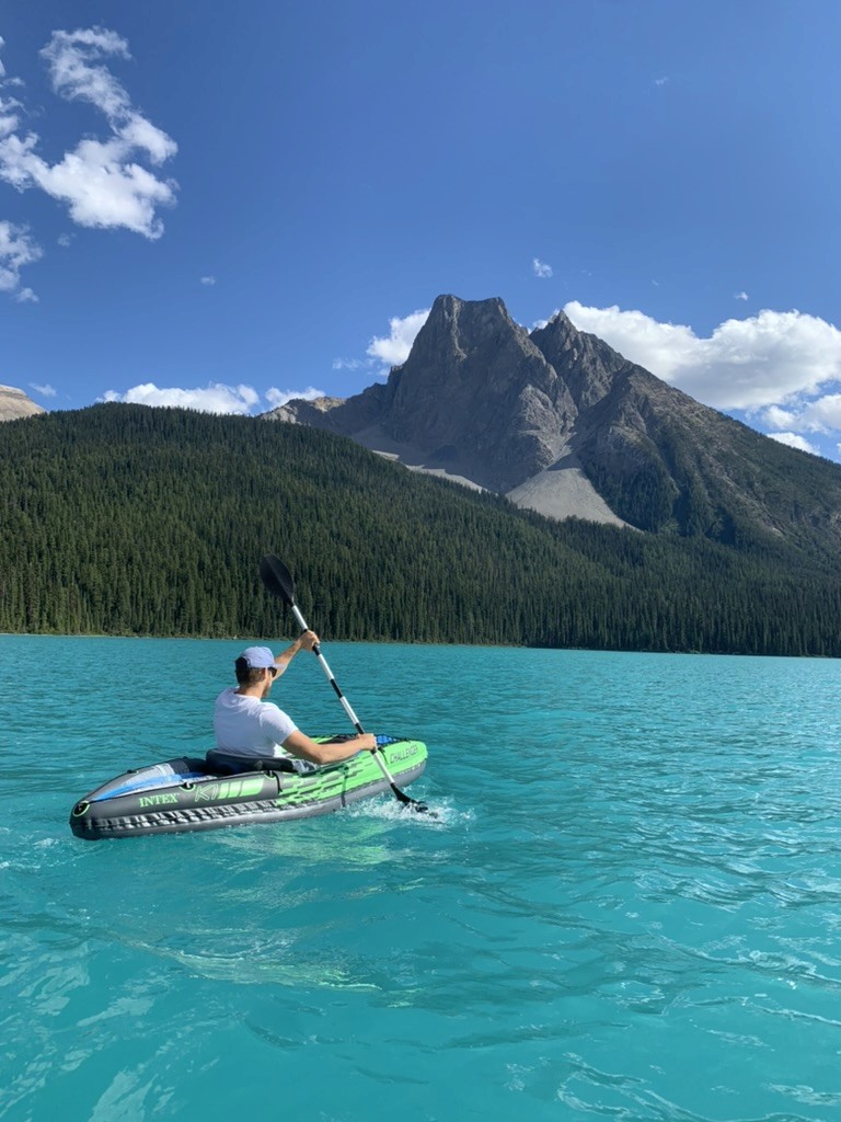 Kayaker at Emerald Lake