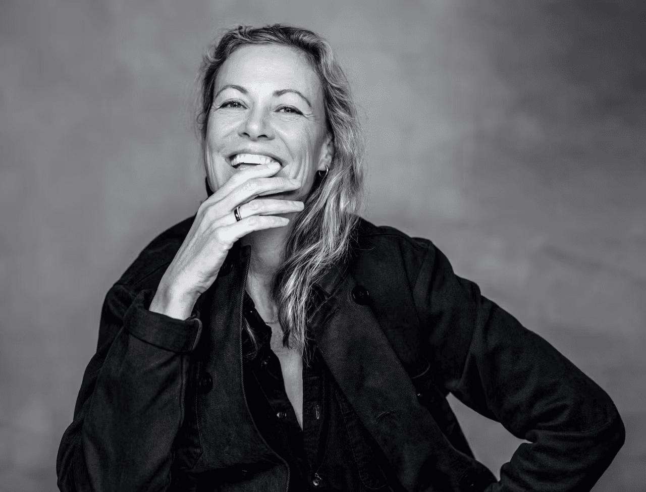 woman looking at camera