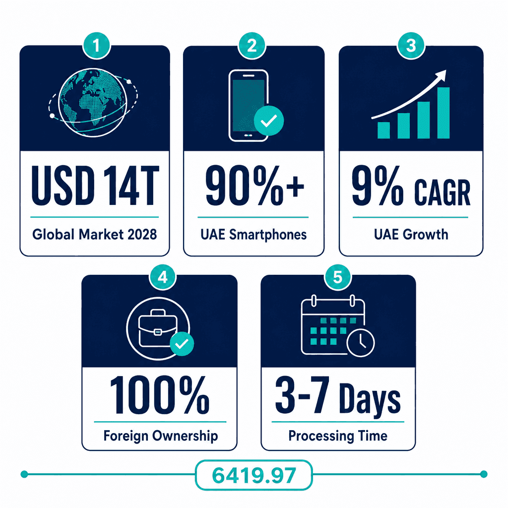 Infographic: Apply for a Digital Wallet for Electronic Payments Business License in Dubai